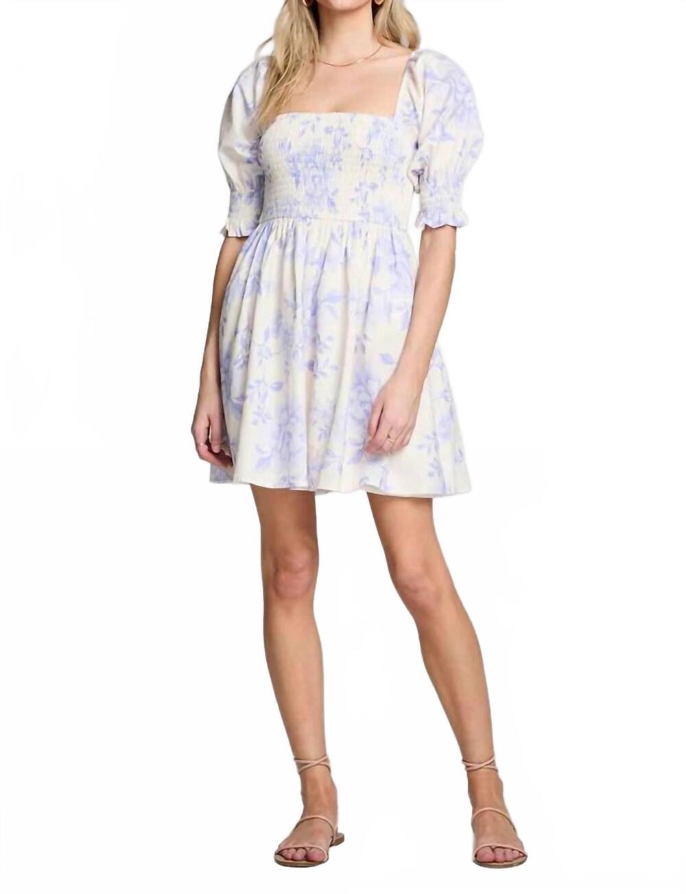 NEW SALTWATER LUXE floras mini dress in bluebell